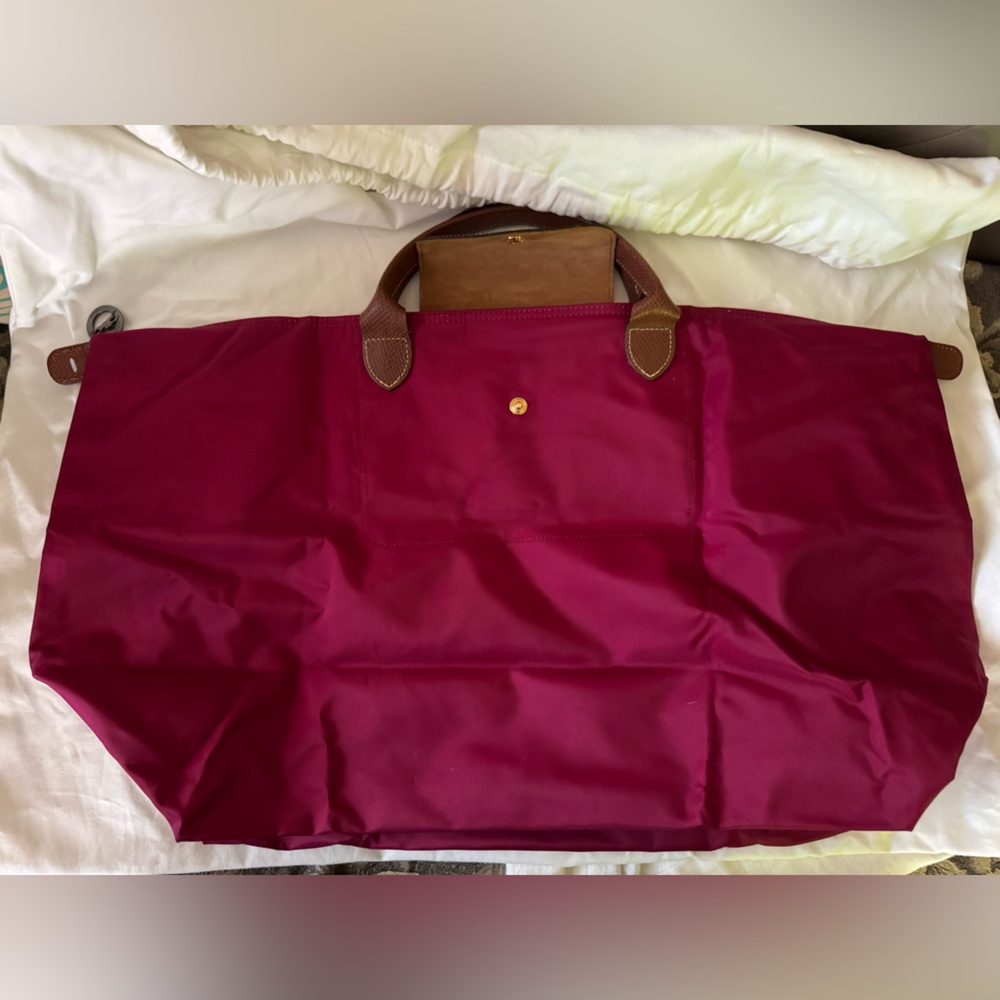 Le Pliage Original Large Travel Bag (Burgundy)
